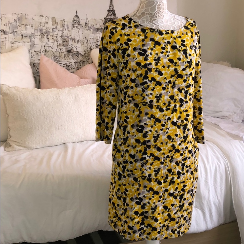 H&M black and yellow dress
